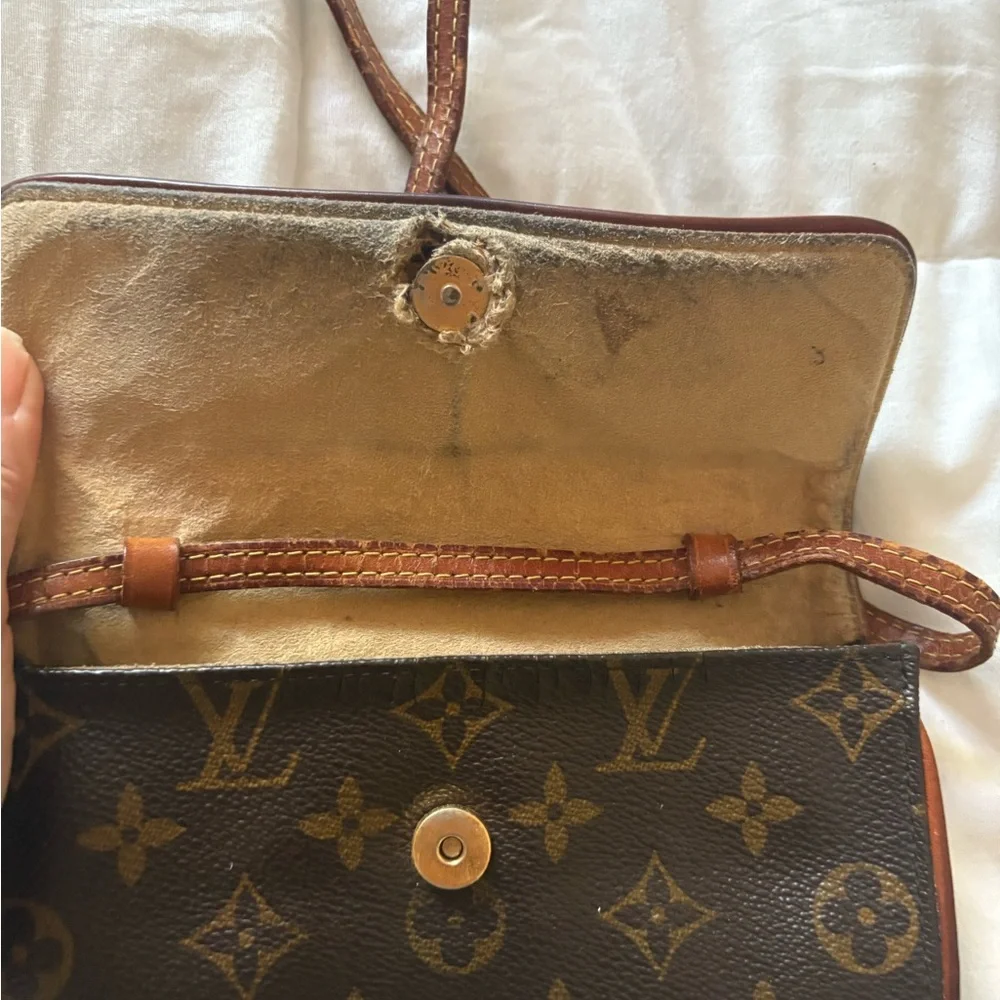 Louis Vuitton Velvet Clutch Dark Brown